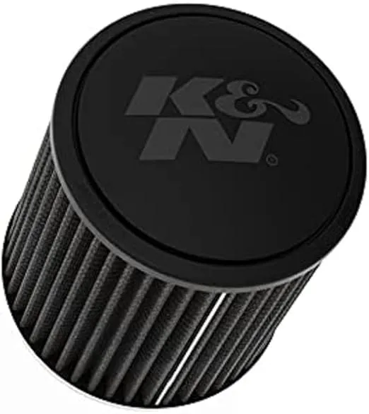 K&N Universal Clamp-On Air Filter: High Performance, Premium, Washable, Replacement Filter: Flange Diameter: 3 In, Filter Height: 6 In, Flange Length: 1.5 In, Type: Dry Synthetic, RU-3108HBK