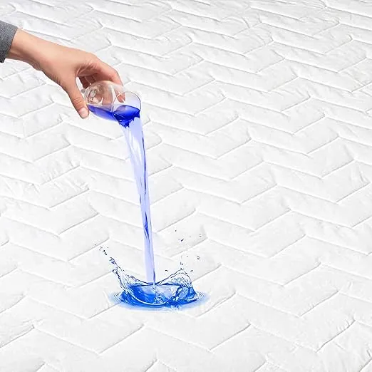 Waterguard Quilted Cotton Mattress Pad - Cot Size 33” - Soft, Comfortable, and Fluffy Mattress Pad - Waterproof Mattress Protector Stretched 13" for Snug Fit on Regular Sized Mattress