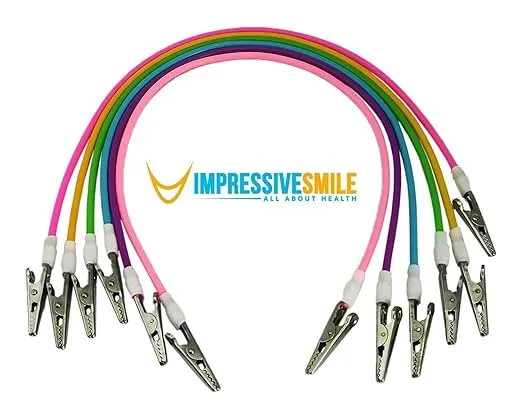 5 PCS Set Dental Colorful Sterilizable Silicone Bib Holder Clips - Colors May Vary