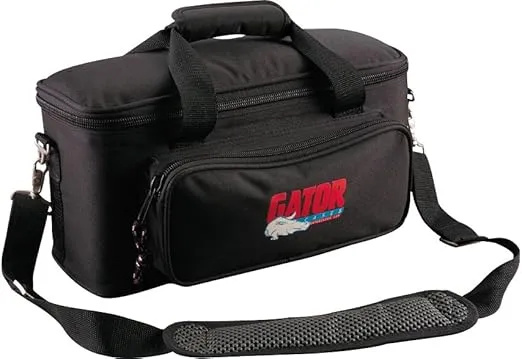 Gator Cases Padded Microphone Carry Bag; Holds (2) Wireless Microphone Systems (GM-2W)