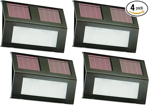 Nature Power 21062 Solar Powered LED Step Lights, 4 Pack, Bronze