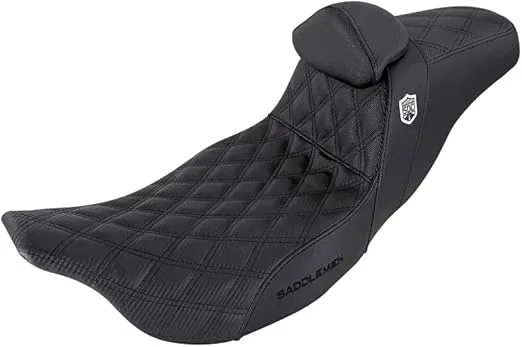 Saddlemen SADDLEMEN 0801 1256 SC80807DBRT Pro Series SDC Performance Grip Seat WITH BACKREST TOURING MODELS