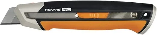 Fiskars 770220-1001 Pro Utility Knife, Snap 25 mm, Orange/Black