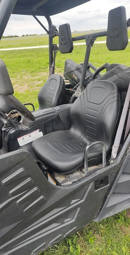 DSC Tractor Seats, TSYY70, Universal One Piece Tractor Seat and Compact High Back Mower Seat. UTV side by sides. Black.