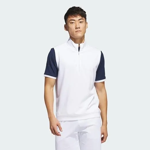 adidas Men's Elevated Quarter Zip Pullover Golf Vest