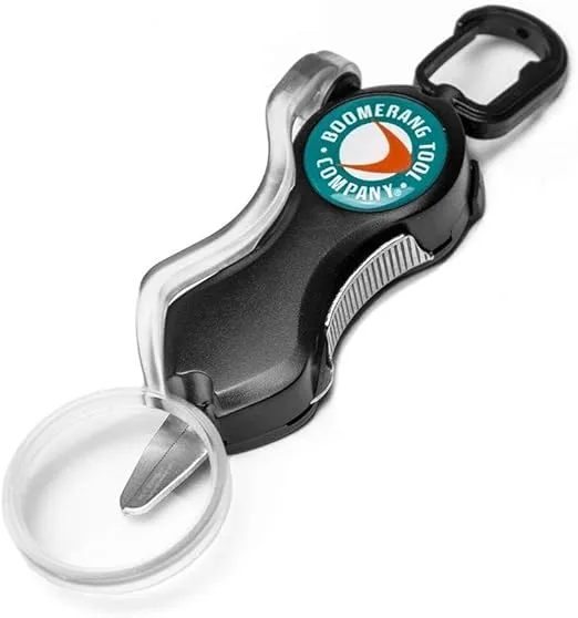 Boomerang Tool Company SNIP Fishing Line Cutters with Retractable Tether and Stainless Steel Blades that Cut Braid, Mono and Fluoro Lines Clean and Smooth!