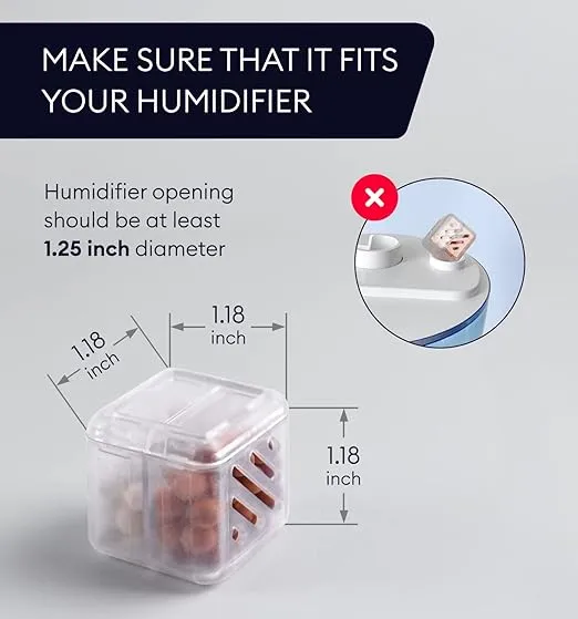 Humidifier Water Cartridge (5-Pack) Compatible with LEVOIT, GENIANI, EVERLASTING, Universal Humidifier Cleaner, Demineralization Cleaning Cartridges - Water Replacement Tablets