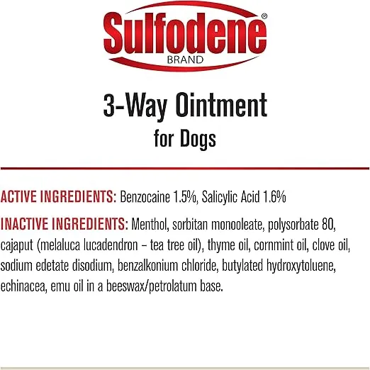Dog Wound Care Ointment, Relieves Pain & Prevents Infection For Dog Cuts, Scrapes, Bites and Injuries, 2 Ounce
