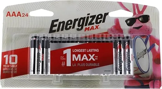 Energizer Max Performance Alkaline AAA Batteries, 24-Count
