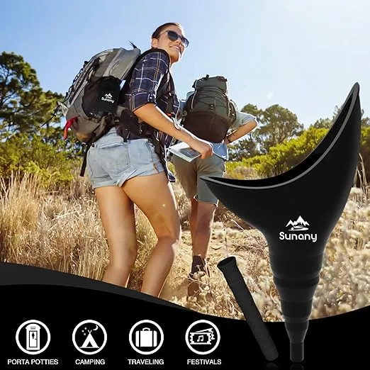 Female Urination Device,Reusable Silicone Female Urinal Foolproof Women Pee Funnel Allows Women to Pee Standing Up,Women's Urinal with Drawstring Bags is The Perfect Companion for Travel and Outdoor