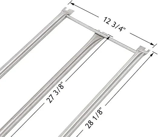 Avenger Universal Fit BBQ Grill Burner Tube Set, 28” Stainless Steel Tube Burners with Crossover - Replacement for Weber Genesis & Spirit Series, 1 Set