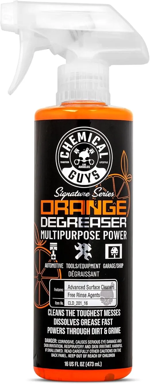 Chemical Guys CLD_201_16 Signature Series Orange Degreaser, Multipurpose Power, Safe for Cars, Trucks, SUVs, Motorcycles, RVs & More, 16 fl oz