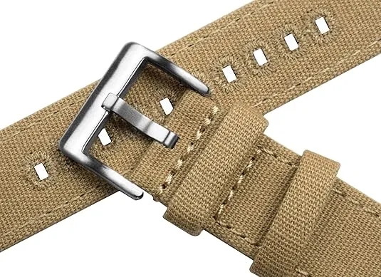 BARTON Canvas Quick Release Watch Band Straps - Choose Color & Width - 18mm, 19mm, 20mm, 21mm, 22mm, 23mm, or 24mm