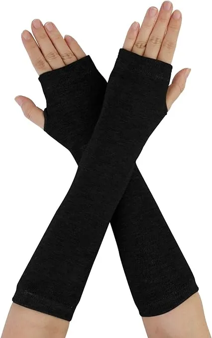 Allegra K Unisex Classic Fashion Stretch Fingerless Arm Warmers Oversleeve