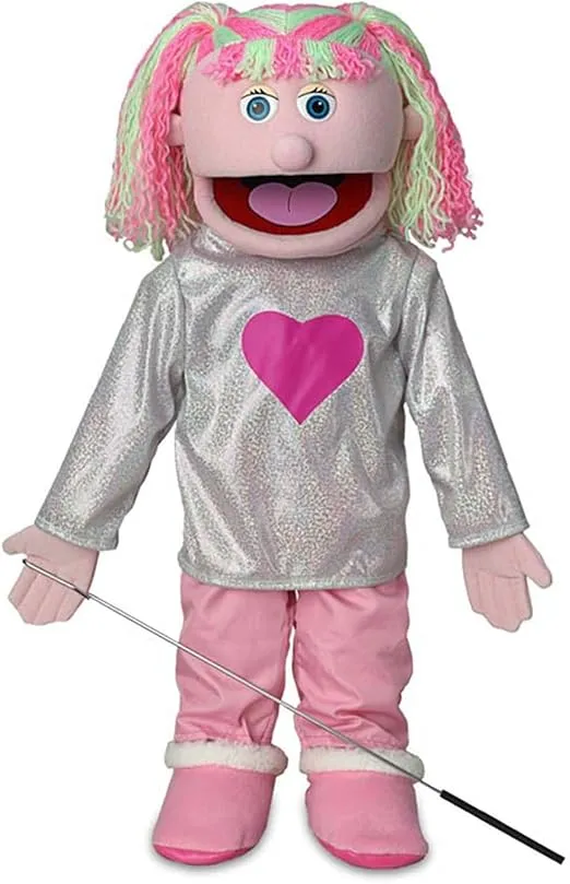 25" Kimmie, Pink Girl, Full Body, Ventriloquist Style Puppet