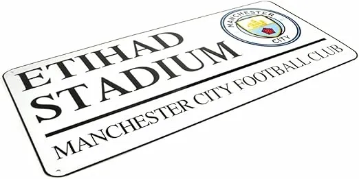 Manchester City Fc Football Street Sign Official Board