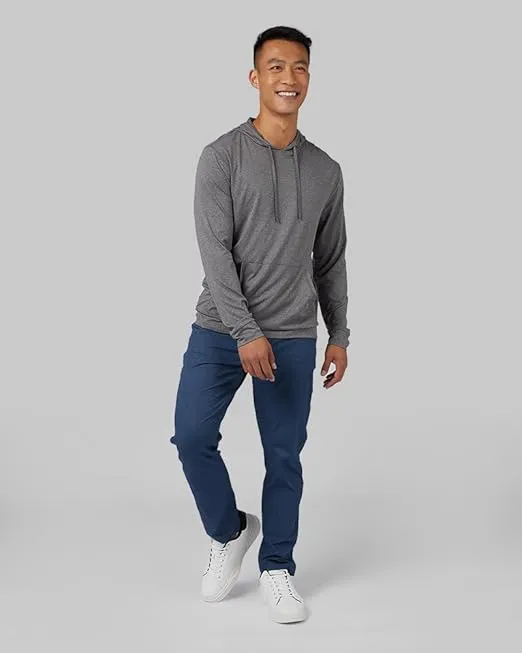 32 DEGREEES Men's Cool Classic Long Sleeve Hooded T-Shirt | Anti-Odor | 4-Way Stretch | Moisture Wicking