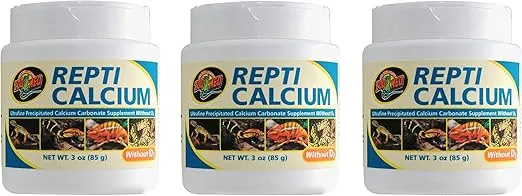 Zoo Med 3 Pack of Repti Calcium Without D3, 3 Ounces Each