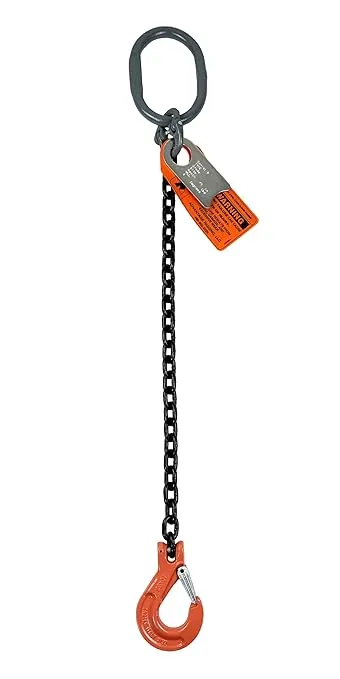 Chain Sling - 5/16" x 5' Single Leg with Sling Hook - Grade 100