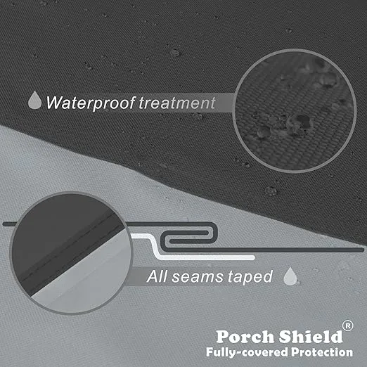 Porch Shield Waterproof Generator Cover - Heavy Duty Cover for Portable Generator 5000 to 10000 Watt (32L x 24 W x 24H inches, Black & Gray)