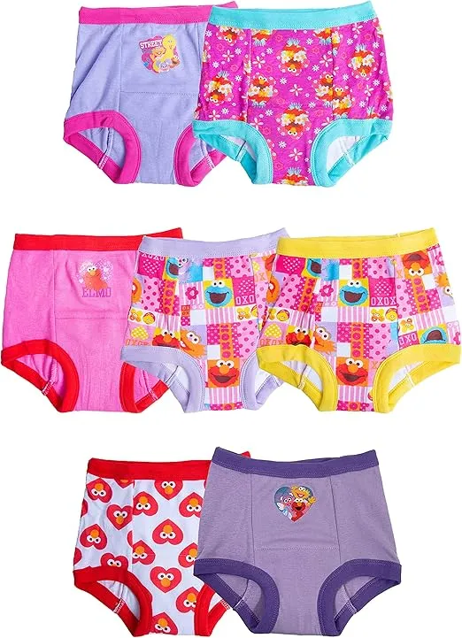 Sesame Street Unisex Toddler Potty Training Pants with Elmo, Cookie Monster and Big Bird with Stickers & Success Chart