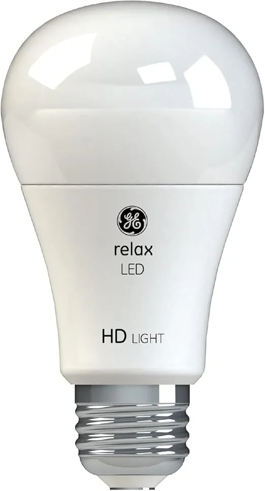 GE Relax LED Light Bulbs, 60 Watt, Soft White, A19 Bulbs, Great Christmas Gifts for Men, Holiday Gift for Women, Perfect Dad Gifts (4 Pack)