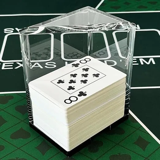 SEETOOOGAMES Blackjack Cards Discard Tray - Clear Acrylic Playing Cards Holder - Casino Blackjack Poker Game Accessories