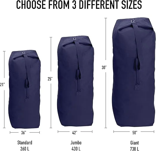 Rothco Heavyweight Top Load Canvas Duffle Bag - Rugged, Reliable, Ready for Your Adventures - 21" x 36" - Olive Drab