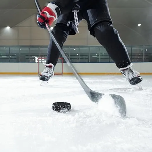 Swing Sports Hockey Pucks Bulk Set - 25pk 3x1in Rubber 6oz Black Hockey Biscuits for Practice and Training