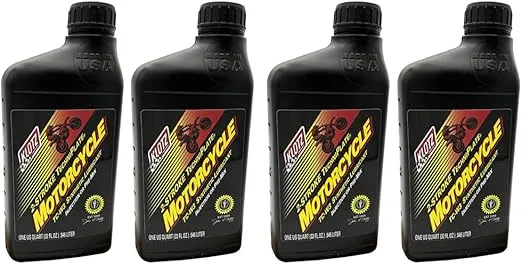 Klotz Motorcycle & Dirt Bike TechniPlate Synthetic Premix/Injector Oil Lubricant for 2-Stroke TC-W3 Engines – 4 Quarts, KL-302