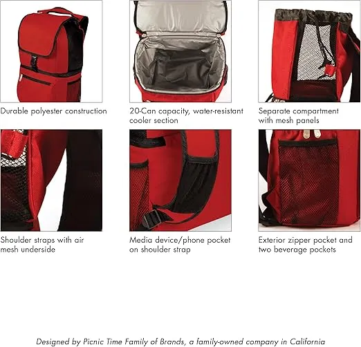 PICNIC TIME NFL Zuma Backpack Cooler, Soft Cooler Backpack, Lunch Cooler