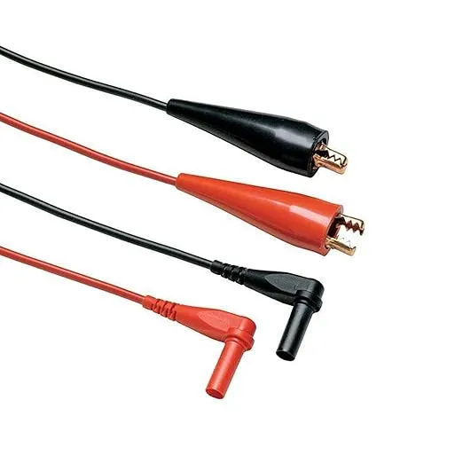 Fluke TL28A Test Lead Set, 2 Way Clip, One Red/One Black