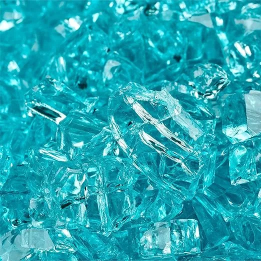 Tahitian Blue - Fire Glass for Indoor and Outdoor Fire Pits or Fireplaces | 10 Pounds | 1/4 Inch