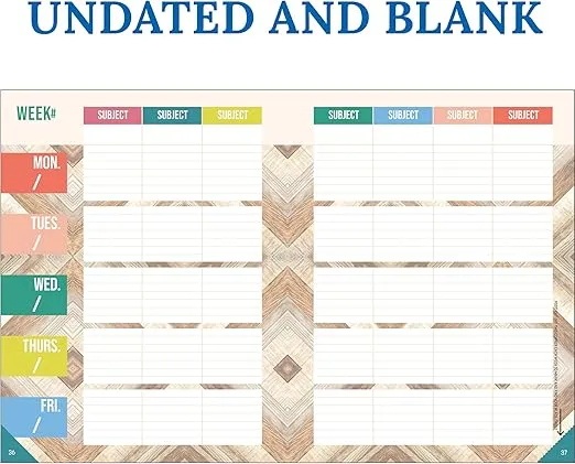 Carson Dellosa True To You 8" x 11" Undated Daily Teacher Planner, Weekly Planner, and Monthly Planner With Planner Stickers, Classroom Organization and Classroom Management Lesson Plan Book