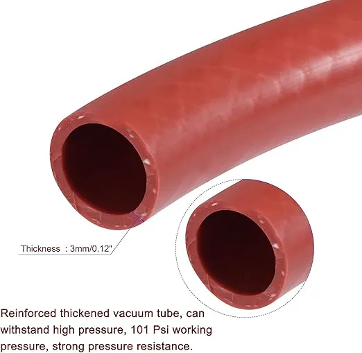 MECCANIXITY Silicone Vacuum Tubing Heater Hose 7/8" ID 3.3ft 101psi 392F Red Reinforced High Temperature for Engine