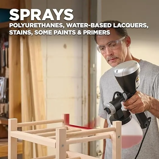 Wagner Spraytech 2432778 Earlex 3700 Handheld Finishing Sprayer for Woodworking and Furniture refinishing, Adjustable Settings with Multiple Tips and nozzles Included