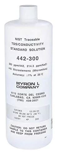 Myron L 442-3000Q-CP Myron L 3K QCP (Nist) Conductivity Calibration Standard, 3900 Μs