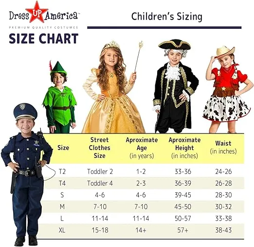 Dress Up America Police Costume for Girls - Police Officer Dress Costume - Halloween Costume for Girls and Teens