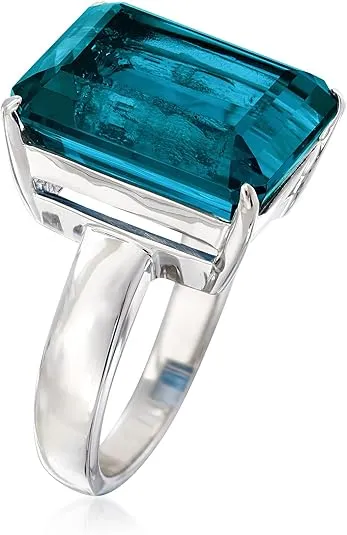 Ross-Simons 14.00 Carat London Blue Topaz Ring in Sterling Silver