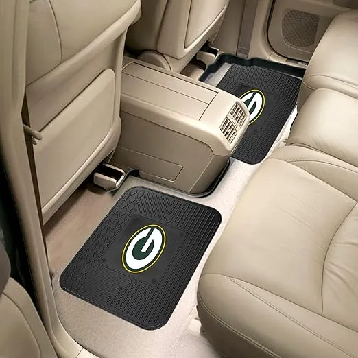 FANMATS NFL Unisex-Adult Back Seat Car Utility Mats - 2 Piece Set