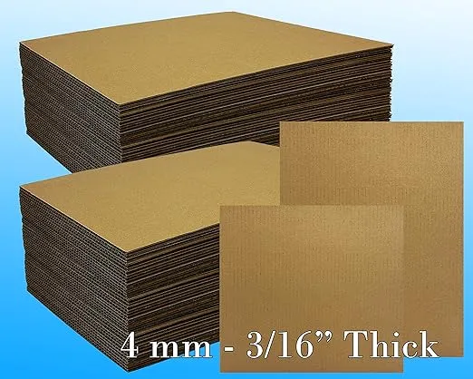 Large Corrugated Cardboard Sheets 9x12 50Pk.3/16 Thick Cardboard Sheet.Corrugated Board.Big Cardboard Flat Cardboard Sheet 9x12 Cardboard Backing for Target Backer.Corrugated Sheet Cardboard Panel