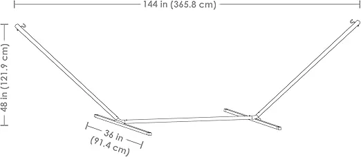 Sunnydaze Steel Hammock Stand - 400-Pound Capacity - 12-Foot -Black Powder-Coated Finish