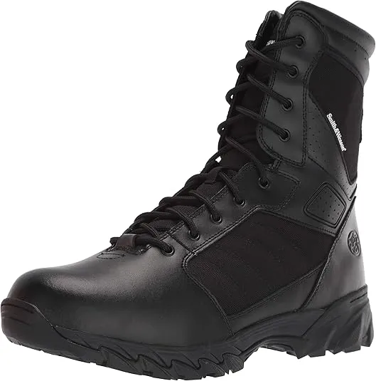 Smith & Wesson Men's Footwear Breach 2.0 8" Side Zip Military and Tactical Boot