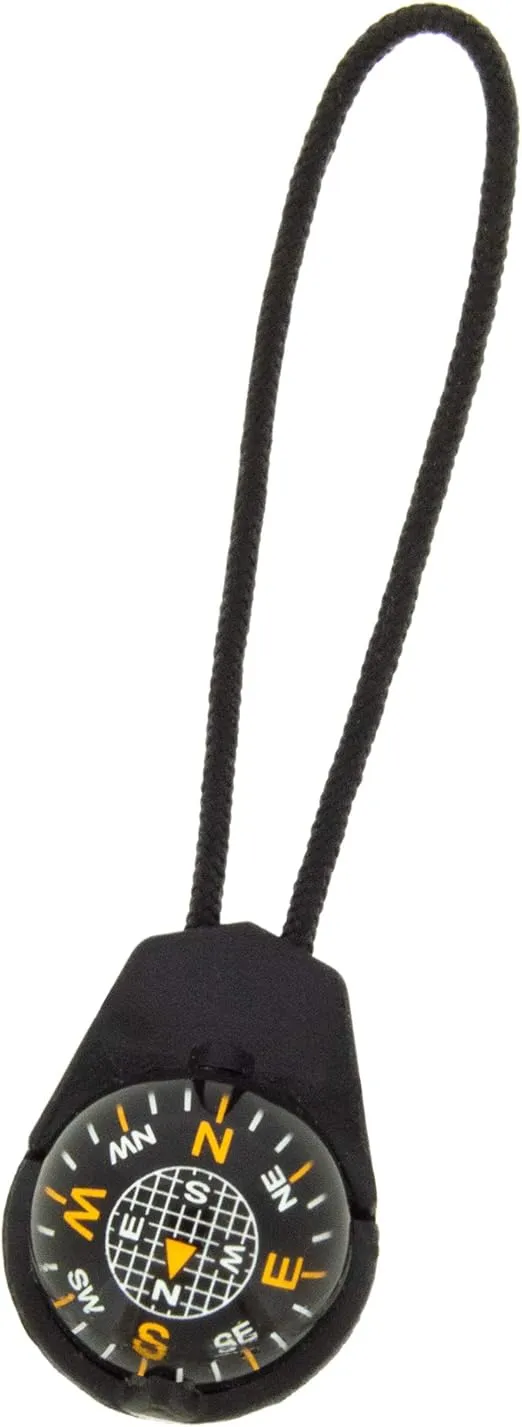 Sun Company ZiprComp - Micro Ball Compass with Lanyard | Zipper Pull Compass for Jacket, Parka, or Pack