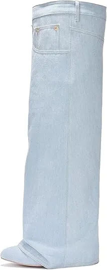 Cape Robbin Marget Over The Knee Pointy Toe Heeled Boots for Women