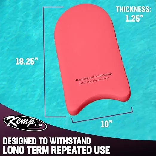 Kemp USA Large Kickboard for Swimming - Made with Durable EVA Foam - Essential Swimming Accessories for Swim Training & Water Exercises for Adult