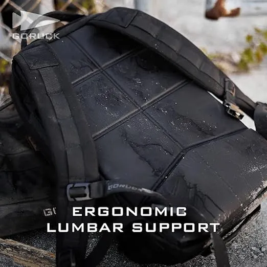 GORUCK Rucker 4.0 20L Black - Purpose Built Rucking Backpack, Military Weight Training Rucksack w/Ruck Plate Pocket and Extra Padded Straps