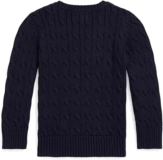 POLO RALPH LAUREN Boys Cable Knit Pullover Sweater Little Kids/Toddler Size 3T RL Navy