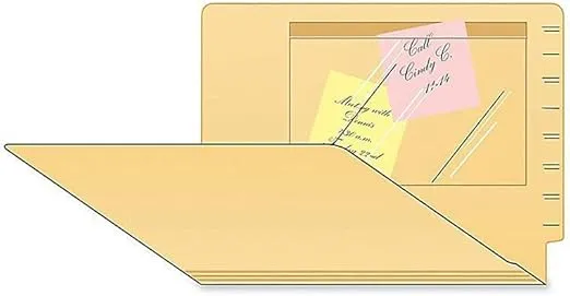 Tabbies Clear Self-Stick Poly Pocket, Inside: 8-3/4"W x 5-1/2"H, Outside: 9-1/4"W x 6" H, 100/Box, Easily Add a Pocket to Anything (54499)