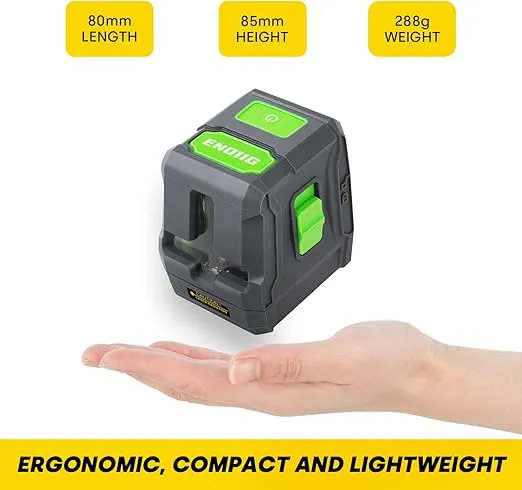 ENVENTOR Laser Level, Green Self Leveling Laser Level with Horizontal Vertical 2 Line Laser Tool for Wall Picture Hanging, Waterproof Cross Line Laser, 360° Magnetic Bracket